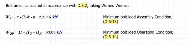 Calculation results