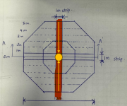 A diagram of a hexagon with a yellow circle and linesDescription automatically generated