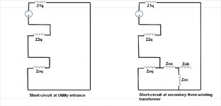 Short circuit at secondary three winding transformer  when the teriary is grounded.jpg