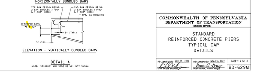 PENNDOT Reinforced Concrete Piers Typical Cap Details.png